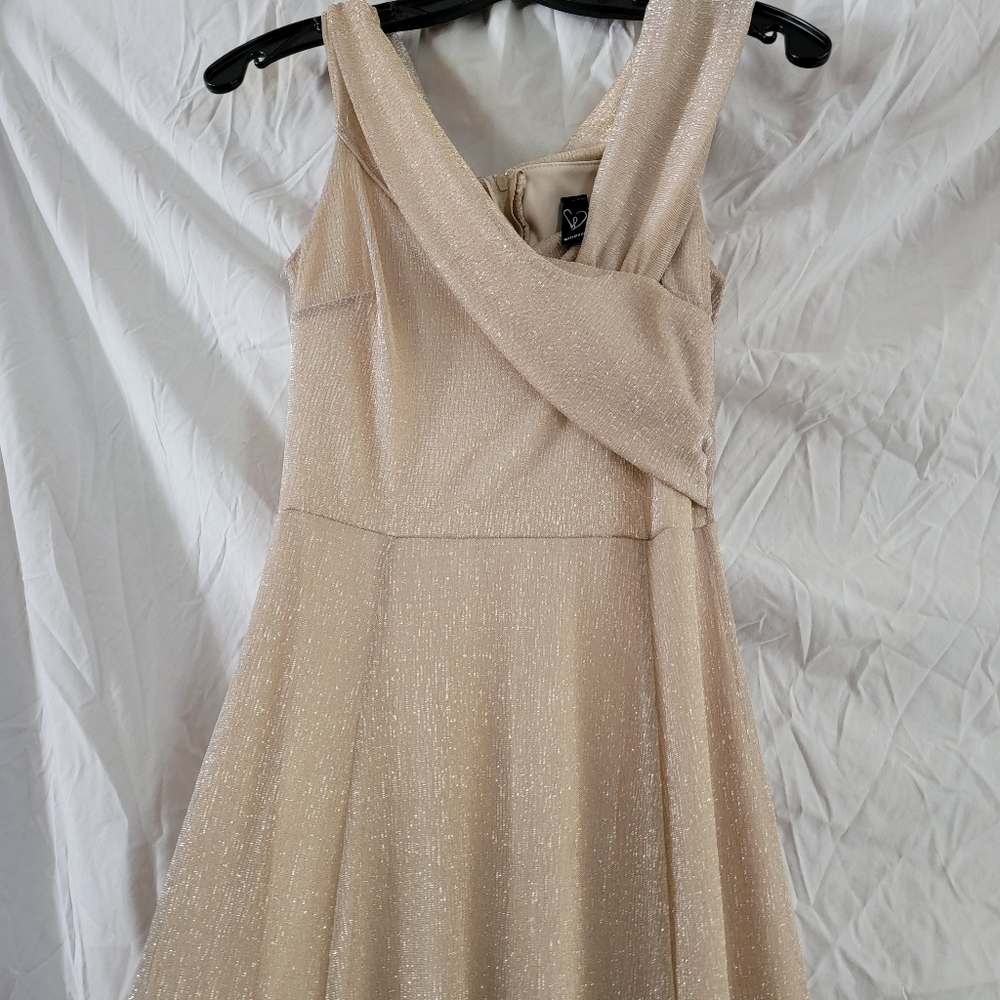 Gold evening gown